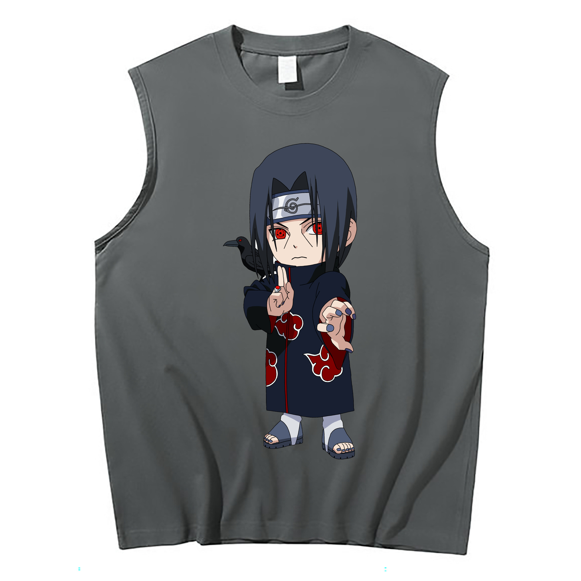 （画像用） NARUTO -ナルト- うちは イタチ Uchiha Itachi コットン100％タンクトップ（フロントプリント）